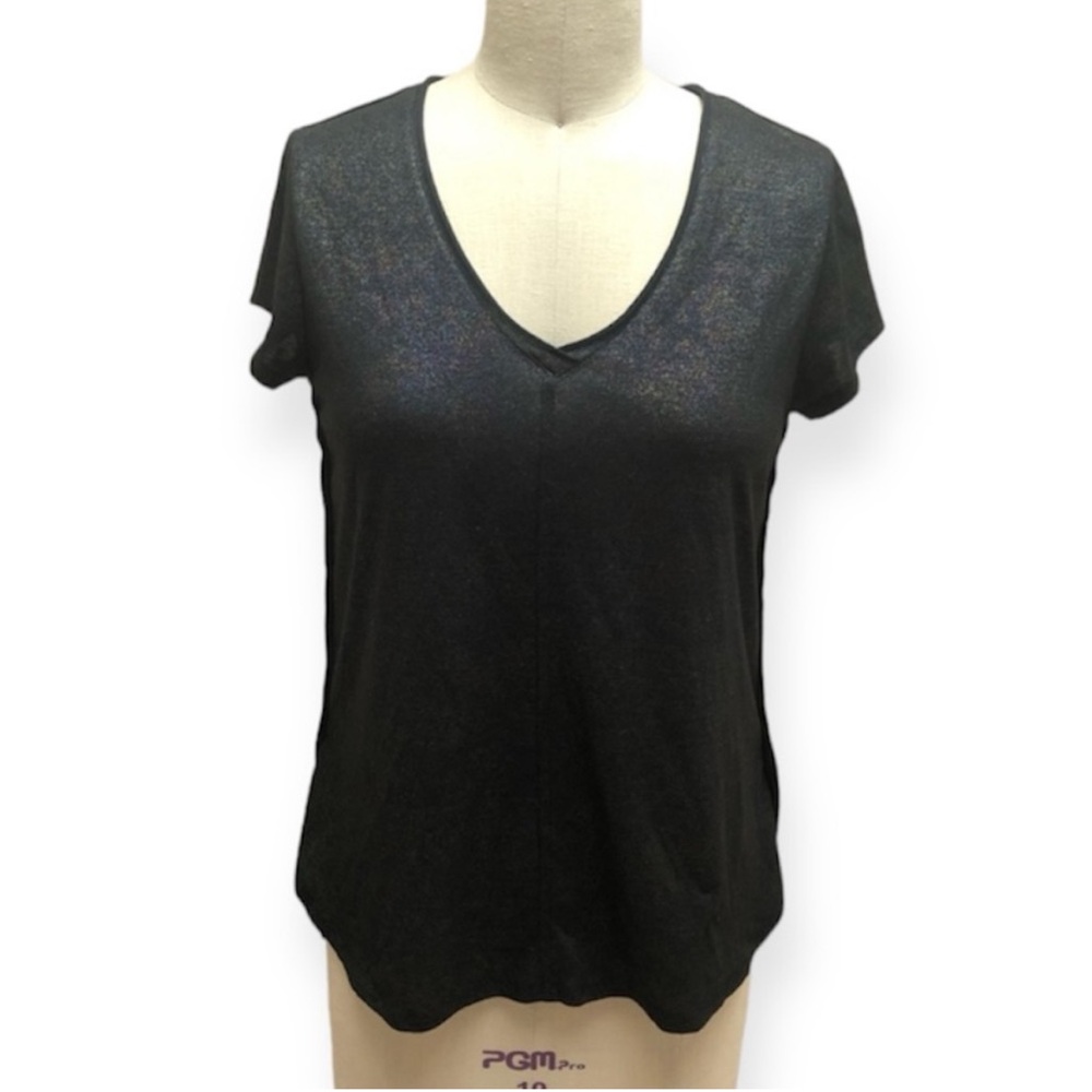 Massimo Knit Multicolored Shimmer High Low T-shirt